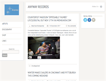 Tablet Screenshot of anyway-records.com